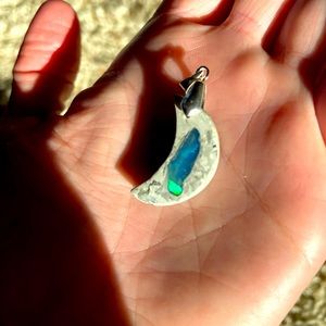 Moon Shaped Mexican Galaxy Opal